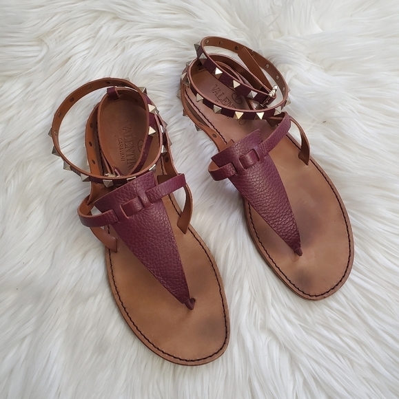 Valentino Garavani stud wrap sandals - Picture 2 of 9